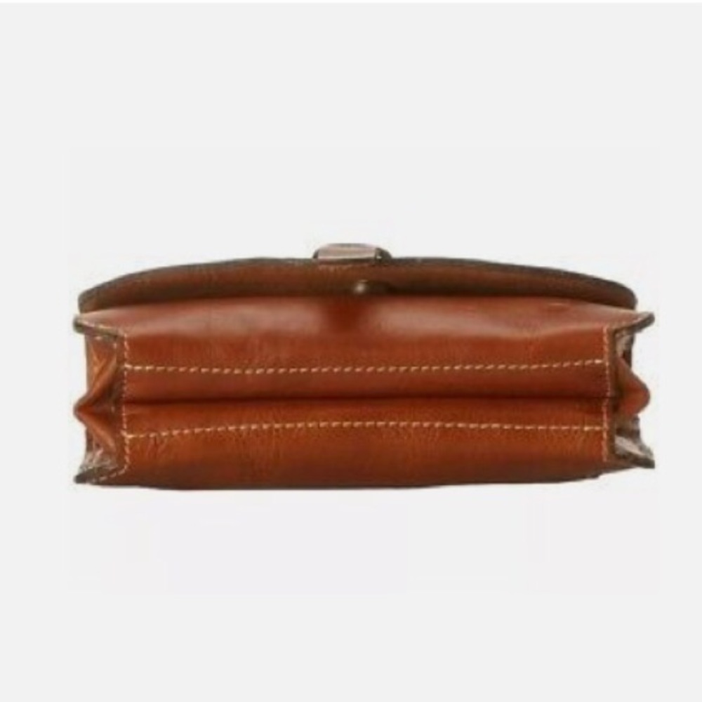 Patricia Nash Florence Tooled Gold Brown Whiskey Torri Clutch - Picture 8 of 8